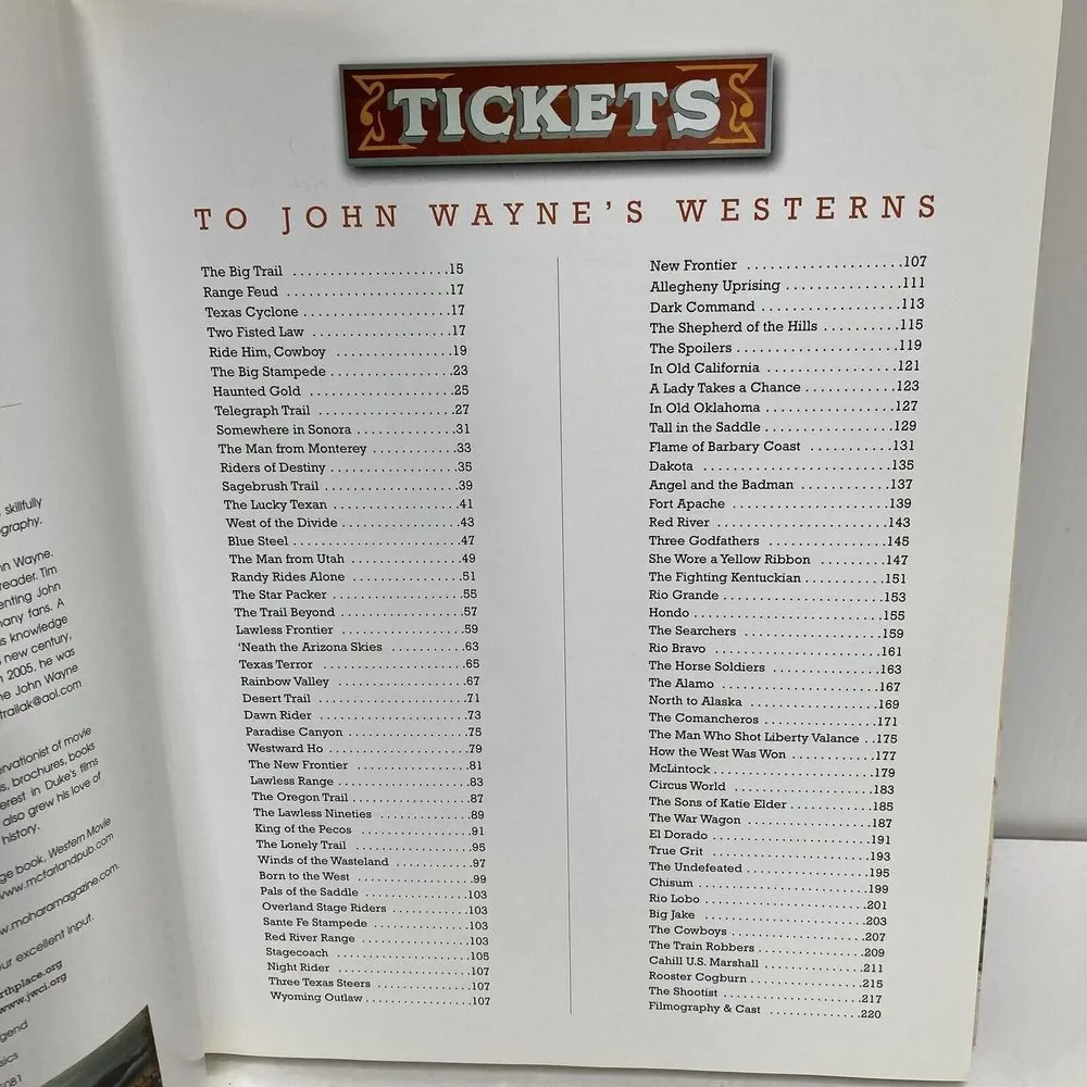 John Wayne A Western Celebration by Jane Pattie‎ 2007 HC American West Movies